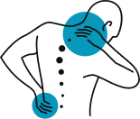Person with back and neck pain